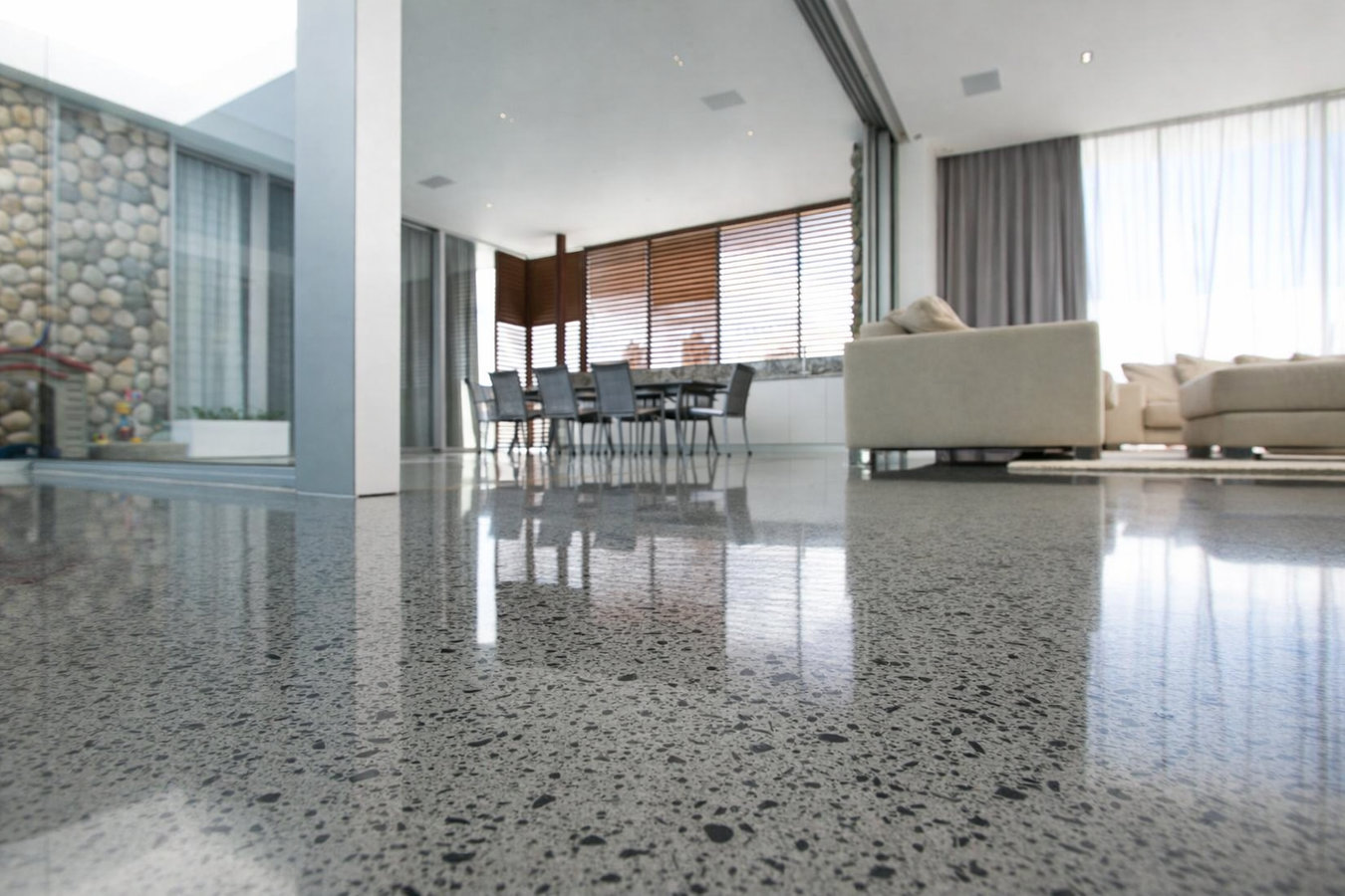 Concrete floor installation